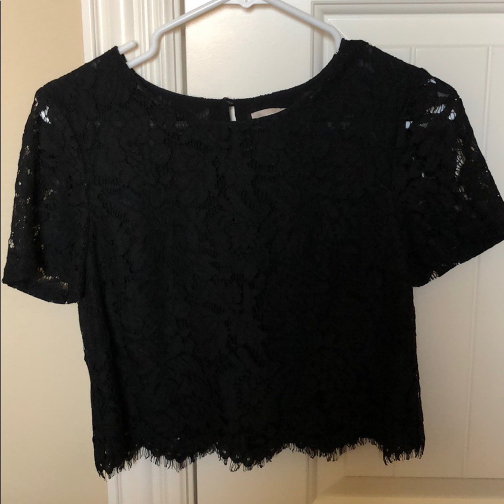 Banana republic lace crop top